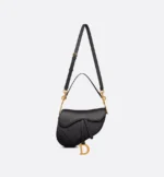 DIOR / SADDLE BAG WITH STRAP Black Grained Calfskin M0455CBAA_M900 - Image 5