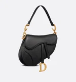 DIOR / SADDLE BAG WITH STRAP Black Grained Calfskin M0455CBAA_M900 - Image 3