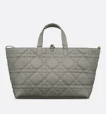 DIOR / LARGE DIOR TOUJOURS BAG Stone Gray Macrocannage Calfskin M2820OSHJ_M41G - Image 4