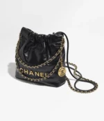 CHANEL / CHANEL 22 MINI HANDBAG Shiny Calfskin & Gold-Tone Metal Black Ref.  AS3980 B08037 94305 - Image 2