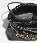 CHANEL / CHANEL 22 MINI HANDBAG Shiny Calfskin & Gold-Tone Metal Black Ref.  AS3980 B08037 94305 - Image 4