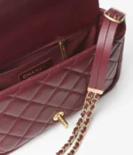 CHANEL / SMALL FLAP BAG Lambskin & Gold-Tone Metal Dark Brown Ref.  AS4353 B13826 NN271 - Image 4