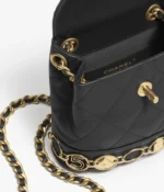 CHANEL / SMALL BACKPACK Calfskin & Gold-Tone Metal Black Ref.  AS4275 B13658 94305 - Image 4