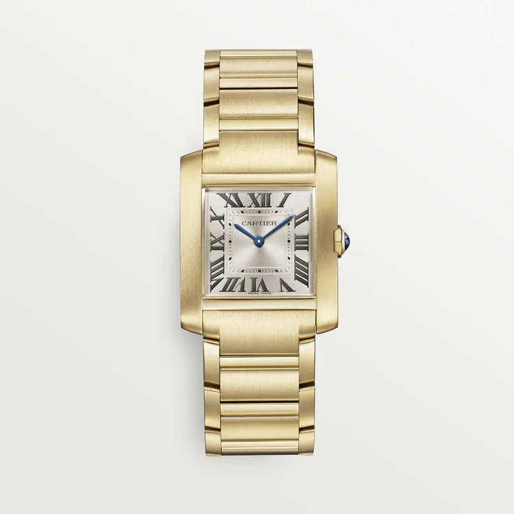 Cartier / TANK FRANÇAISE WATCH Tank Française watch, medium model, quartz movement. Case in 18K yellow gold (750/1000). Ref. WGTA0113