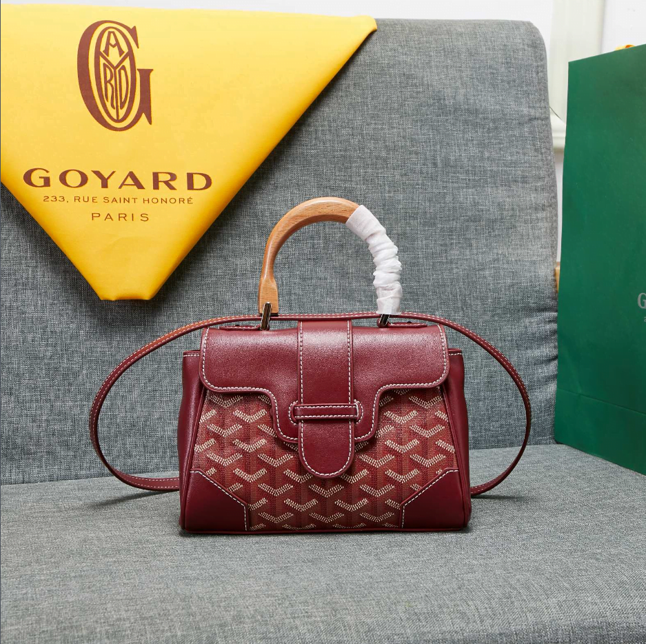 QQ截图20231031103855.png Goyard mini sigon Saddle bag Wine red Size:18*15*20*9cm - Image 1