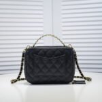 Chanel Caviar alphabet Camera chain crossbody black handle bag - Image 4