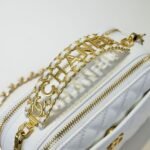 Chanel Caviar alphabet Camera chain crossbody White handle bag - Image 7