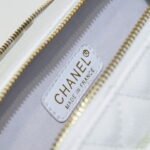 Chanel Caviar alphabet Camera chain crossbody White handle bag - Image 8