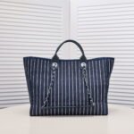 Chanel new beach bag denim bag navy blue 67178-7size: 48*38*30*14cm - Image 4