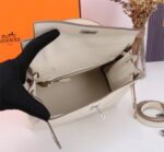 Hermès Kelly ???????????????? Calf Sliver hardware Milkshake white size: ????????????????/ ???????????????? - Image 9