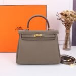 Hermès Kelly ???????????????? Calf Gold hardware Elephant grey size: ????????????????/ ????????????????