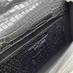 YSL Kat crocodile chain strap shoulder bag with sliver hardware 7219 black size: 20*14*5cm/24*15*6cm - Image 8