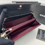 Chanel Rhombus caviar cowhide chain crossbody bag black 8001 size: 18*10.5*3.5 cm - Image 7
