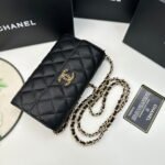 Chanel Rhombus caviar cowhide chain crossbody bag black 8001 size: 18*10.5*3.5 cm - Image 8