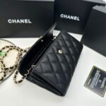 Chanel Rhombus caviar cowhide chain crossbody bag black 8001 size: 18*10.5*3.5 cm - Image 9