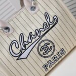 Chanel new beach bag denim bag White with little wallet size: 48*38*30*14cm - Image 6
