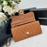 Chanel chain crossbody bag diamond and litchi cowhide Brown 50098 size: 19*10*3.5㎝ - Image 7