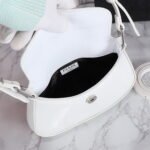 Prada hobo cleo Patent leather 611 white size:22*13cm - Image 4