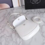 Prada hobo cleo Patent leather 611 white size:22*13cm - Image 6