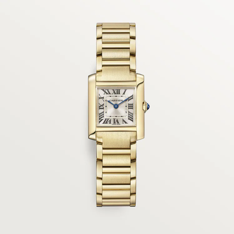 Cartier / TANK FRANÇAISE WATCH Tank Française watch, small model, quartz movement. Case in 18K yellow gold (750/1000). Ref. WGTA0114