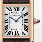 Cartier / TANK LOUIS CARTIER WATCH Tank Louis Cartier watch, large model, Manufacture mechanical movement with manual winding, caliber 1917MC. Case in rose gold 750/1000,  Ref. WGTA0011 - Image 2