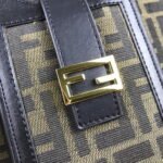 FENDI peekaboo Canvas Tote with mobile phone bag Black 2118 Size: 37*32 cm - Image 4