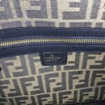 FENDI peekaboo Canvas Tote with mobile phone bag Black 2118 Size: 37*32 cm - Image 5