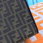 FENDI peekaboo Canvas Tote with mobile phone bag Black 2118 Size: 37*32 cm - Image 6