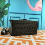 FENDI peekaboo Canvas Tote with mobile phone bag Black 2118 Size: 37*32 cm - Image 3