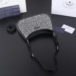 Prada Ss21 Hobo BlingBling 8801 black size: 22*18*5cm - Image 2
