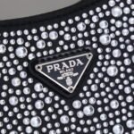 Prada Ss21 Hobo BlingBling 8801 black size: 22*18*5cm - Image 5