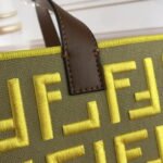 FENDI peekaboo Canvas Tote with mobile phone bag yellow 2118 Size: 37*32 cm - Image 8