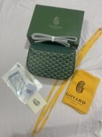 Goyard Goyardine Shell bag Green Size: 26*18*8cm - Image 6