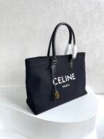 CELINE horizontal printed canvas and calfskin handbag Black Size: 44*32*16cm - Image 2