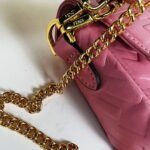 FENDI BAGUETTE Mini Chain Strap Pink Handbag Size: 4*18*11cm - Image 3