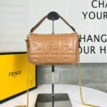 FENDI BAGUETTE Mini Chain Strap Earthy yellow Handbag Size: 4*18*11cm - Image 8
