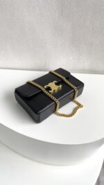 CELINE Arc de Triomphe Black with Chain 8067 size: 22 X 13.5 X 6cm - Image 6