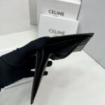CELINE Black printing Short Wallet Size:11*10*5cm - Image 5