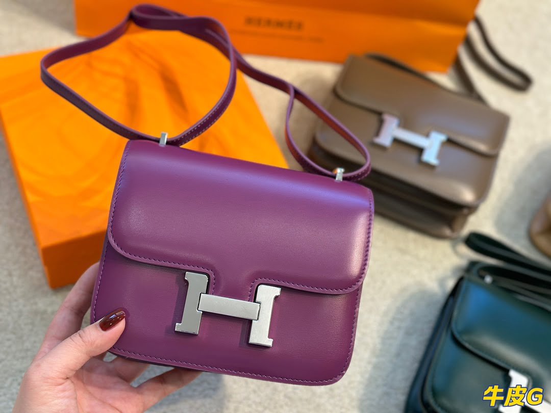 Hermès Constance cowhide leather size: 18*15cm