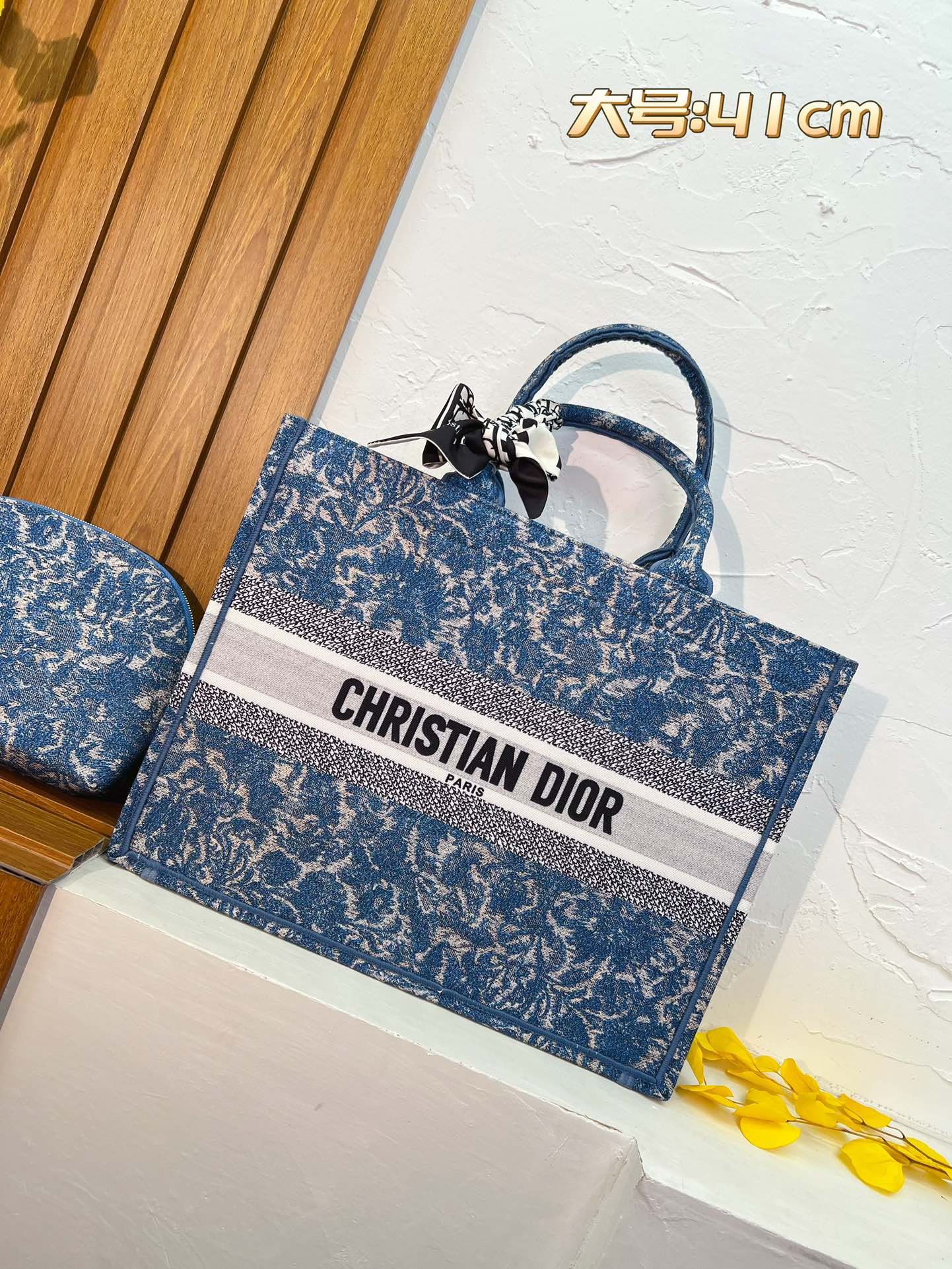 i1675258326_3830_0.jpg Dior book tote bag blue with small wallet size 41cm - Image 1