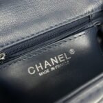Chanel cf Square Fat 1115 sheepskin leather blue size: 18*14*7cm - Image 3