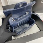 Chanel cf Square Fat 1115 sheepskin leather blue size: 18*14*7cm - Image 5