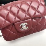 Chanel cf Square Fat 1115 sheepskin leather red size: 18*14*7cm - Image 2