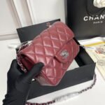 Chanel cf Square Fat 1115 sheepskin leather red size: 18*14*7cm - Image 7