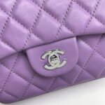 Chanel cf Square Fat 1115 sheepskin leather purple size: 18*14*7cm - Image 4