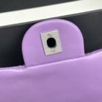 Chanel cf Square Fat 1115 sheepskin leather purple size: 18*14*7cm - Image 6