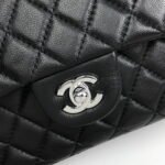 Chanel cf Square Fat 1115 sheepskin leather black size: 18*14*7cm - Image 5