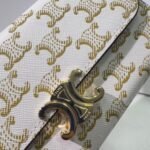 CELINE Presbyopia pattern white Chain bag 621663 Size:19*10.5*3.5cm - Image 5