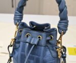 FENDI mini bucket bag 0189 Blue - Image 6