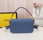 FENDI Baguette F embroidery Light Blue shoulderbag F2029 Size: 26*5*15CM - Image 5